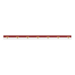 Indonesia flag-emblem grosgrain ribbon
