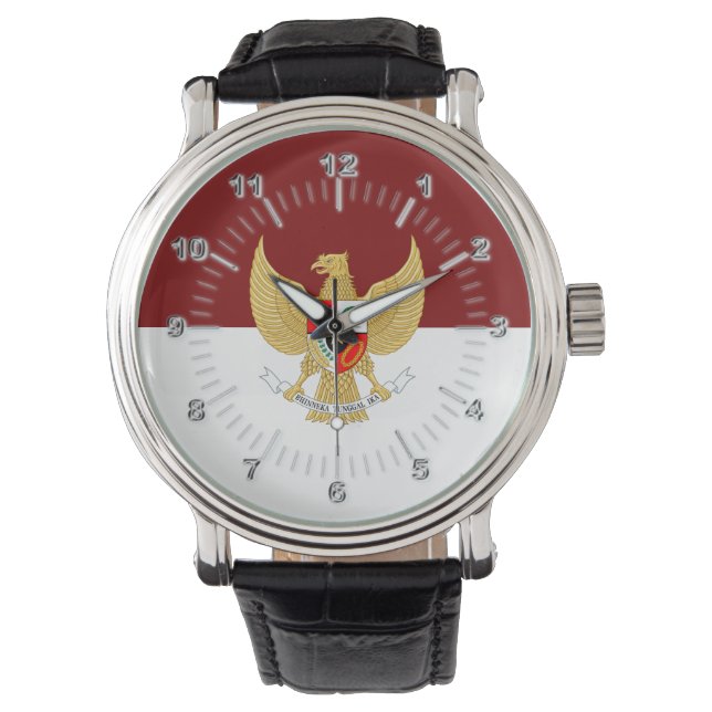 Indonesia flag-emblem  watch (Front)