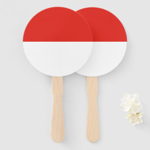 Indonesia flag hand fan