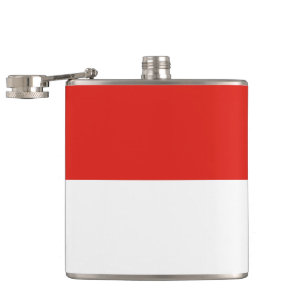 Indonesia flag hip flask