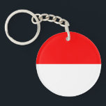 Indonesia Flag Key Ring<br><div class="desc">Patriotic flag of Indonesia.</div>