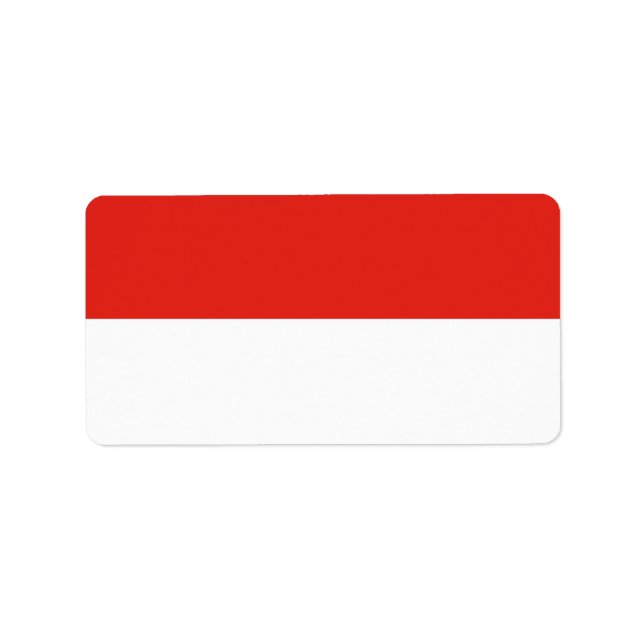 Indonesia flag label (Front)