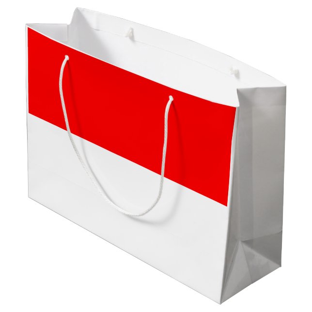Indonesia Flag Large Gift Bag (Back Angled)