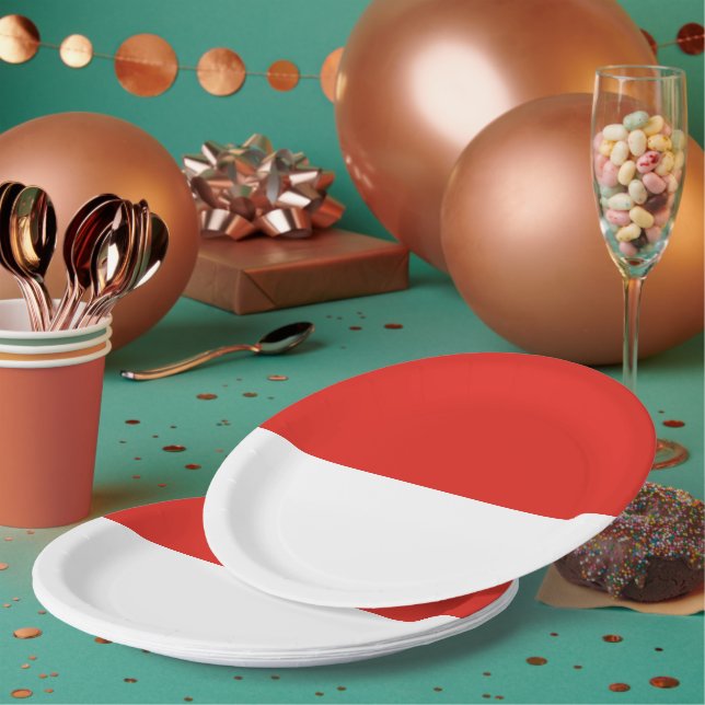 Indonesia flag paper plate (Multi)