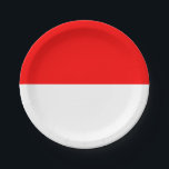 Indonesia Flag Paper Plate<br><div class="desc">Patriotic flag of Indonesia.</div>