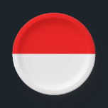 Indonesia Flag Paper Plate<br><div class="desc">Patriotic flag of Indonesia.</div>