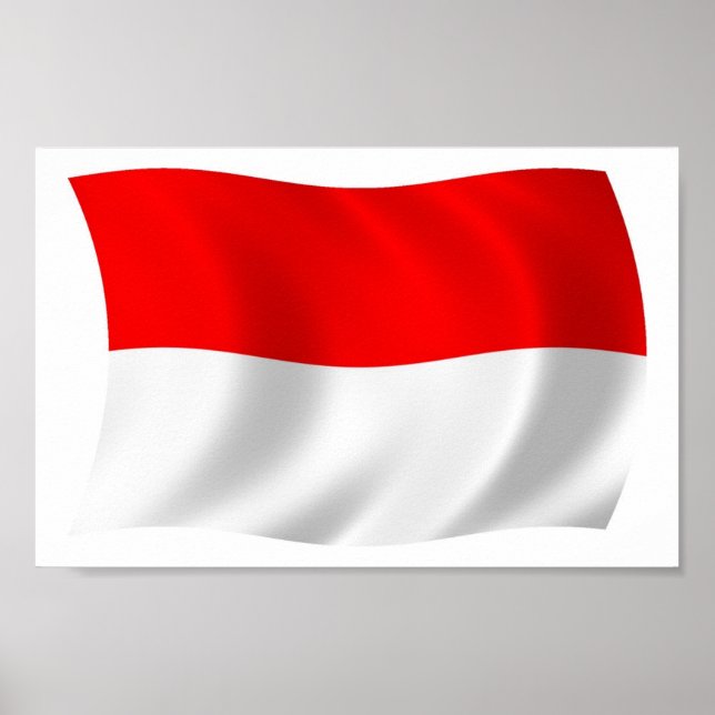 Indonesia Flag Poster Print (Front)