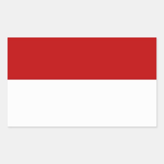 Indonesia Flag Rectangular Sticker (Front)