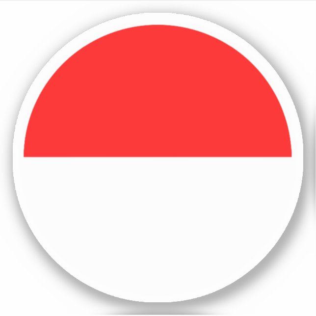 Indonesia Flag Round Sticker (Front)