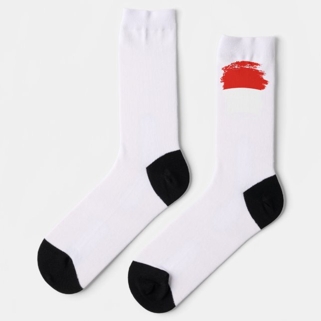 Indonesia flag socks (Left)