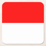 Indonesia Flag Square Paper Coaster<br><div class="desc">Patriotic flag of Indonesia.</div>