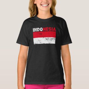 Indonesia Flag Vintage T-Shirt