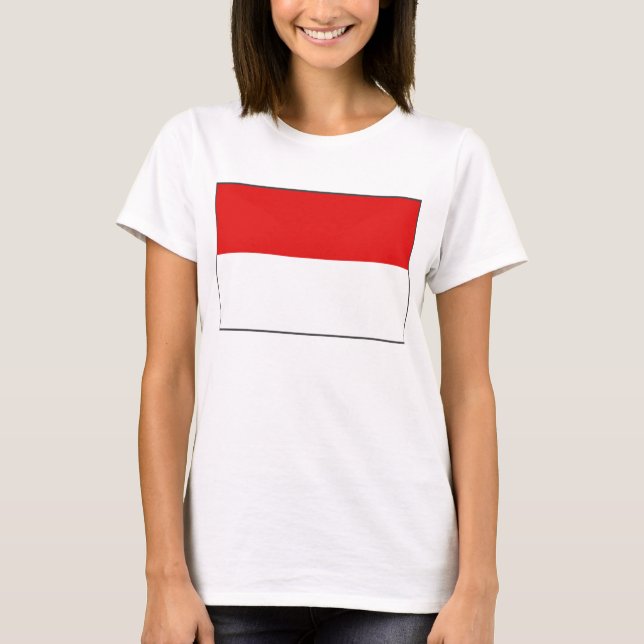 Indonesia Flag x Map T-Shirt (Front)