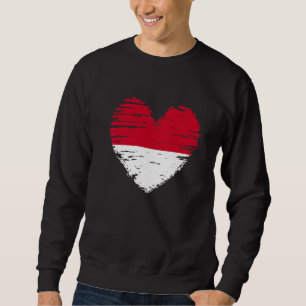 Indonesia Heart Indonesian Flag Indonesian Pride Sweatshirt