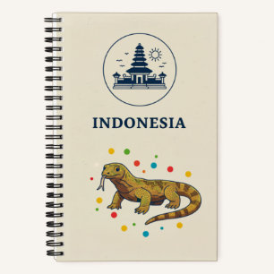 Indonesia Heritage & Komodo Dragon Photo Archive Notebook