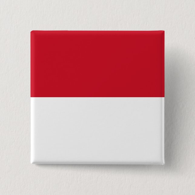 Indonesia (Indonesian) Flag 15 Cm Square Badge (Front)