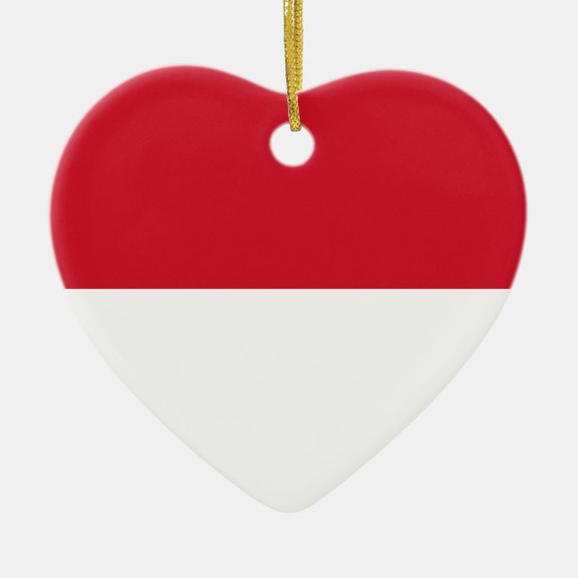 Indonesia – Indonesian Flag Ceramic Tree Decoration (Front)