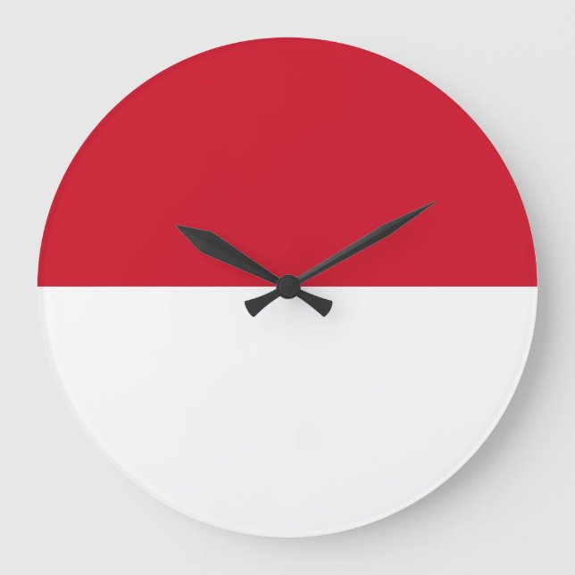 Indonesia (Indonesian) Flag Large Clock (Front)