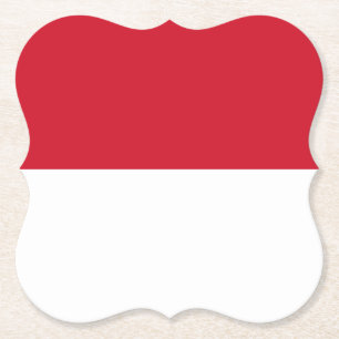 Indonesia (Indonesian) Flag Paper Coaster