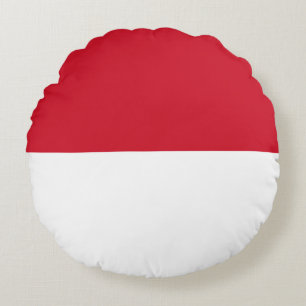 Indonesia (Indonesian) Flag Round Cushion