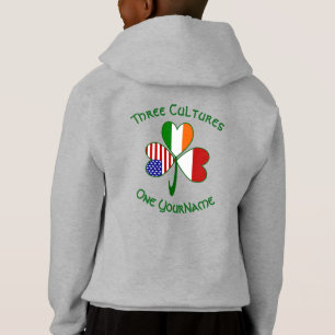 Indonesia Ireland USA Shamrock Flag Personalised 