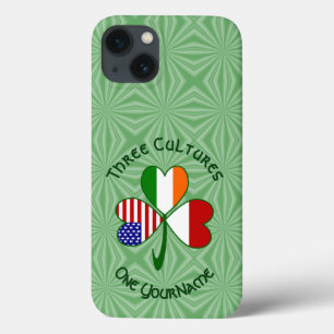 Indonesia Ireland USA Shamrock Flag Personalised iPhone 13 Case