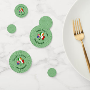 Indonesia Ireland USA Shamrock Flag Personalised Confetti