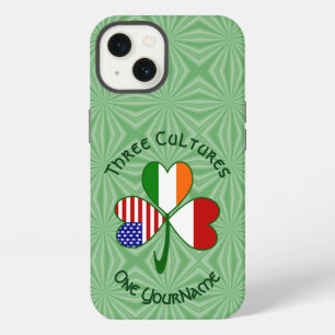Indonesia Ireland USA Shamrock Flag Personalised iPhone 13 Case