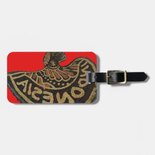 Indonesia Javanese Shadow Puppet Cultural Art Luggage Tag