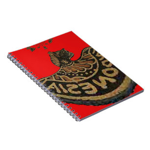Indonesia Javanese Shadow Puppet Cultural Art Spiral Notebook