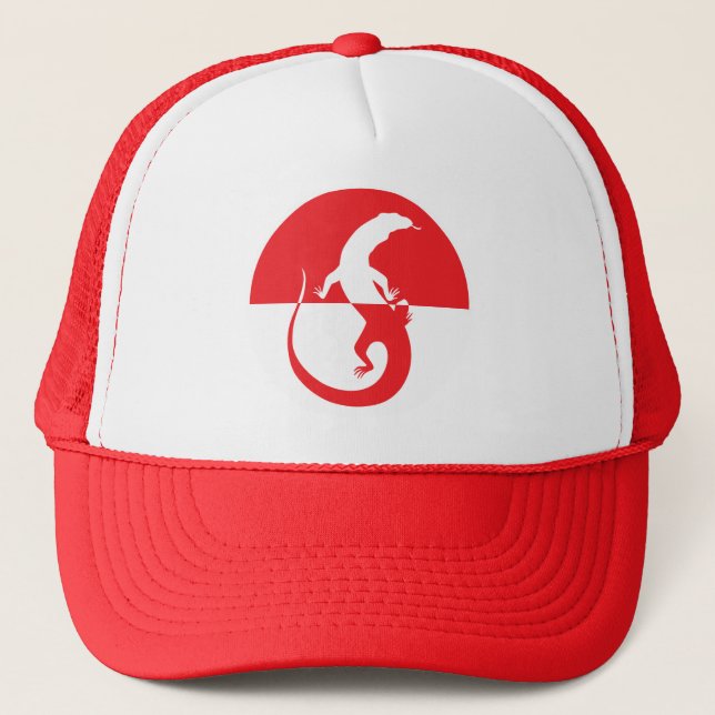 Indonesia Komodo dragon Monitor Indonesian Trucker Hat (Front)