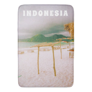 Indonesia Lombok Tropical Paradise Print  Bath Mat