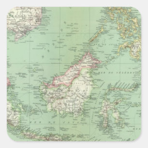 Indonesia, Malaysia Square Sticker