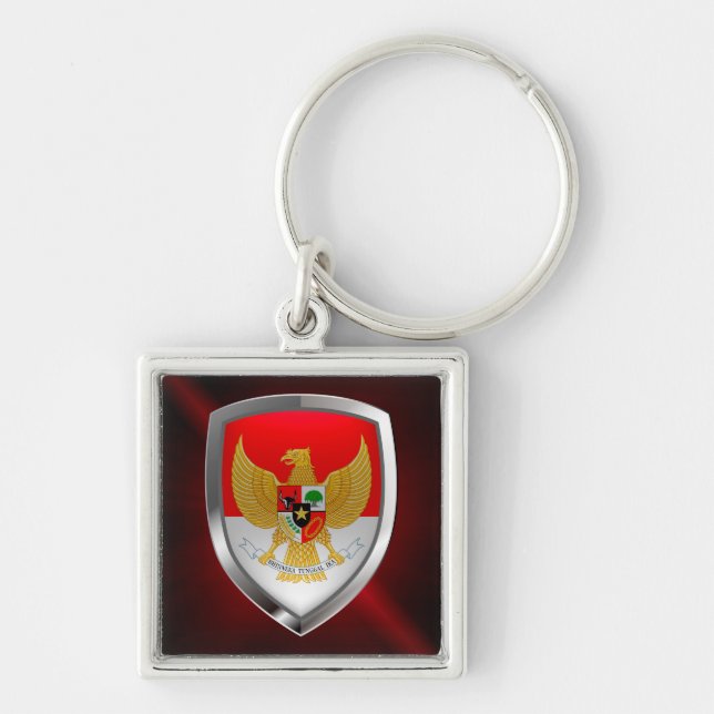 Indonesia Metallic Emblem Key Ring (Front)