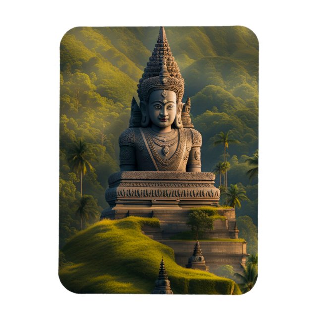 Indonesia Mountain Buddha  Magnet (Vertical)