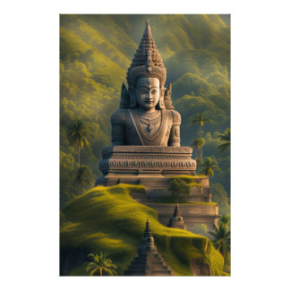 Indonesia Mountain Buddha  Photo Print