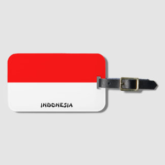 Indonesia National Flag Patriotic Luggage Tag