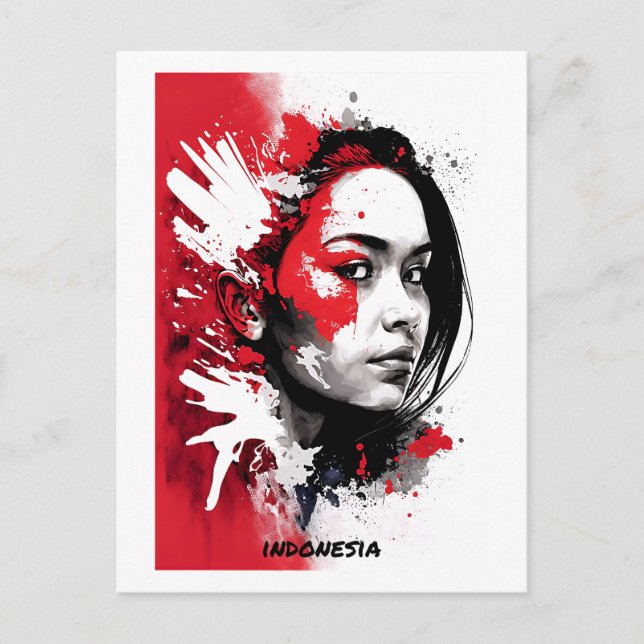 Indonesia Postcard - Portrait - World of Women (Front)