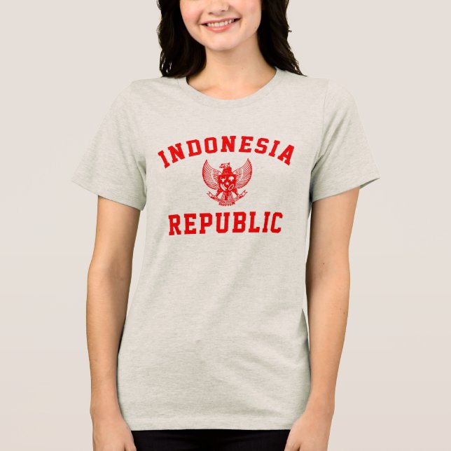 Indonesia Republic Tri-Blend Shirt (Front)
