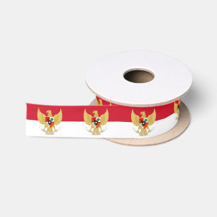 Indonesia Ribbon, Emblem, Indonesian Flag Satin Ribbon