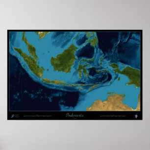 Indonesia satellite print poster