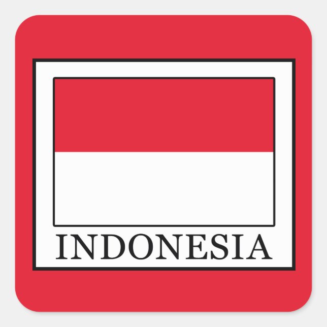 Indonesia Square Sticker (Front)