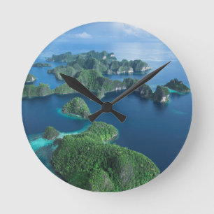 Indonesia, West Papua. Aerial Of Raja Ampat Round Clock