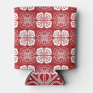 Indonesian Batik Kawung Gurda Design Can Cooler