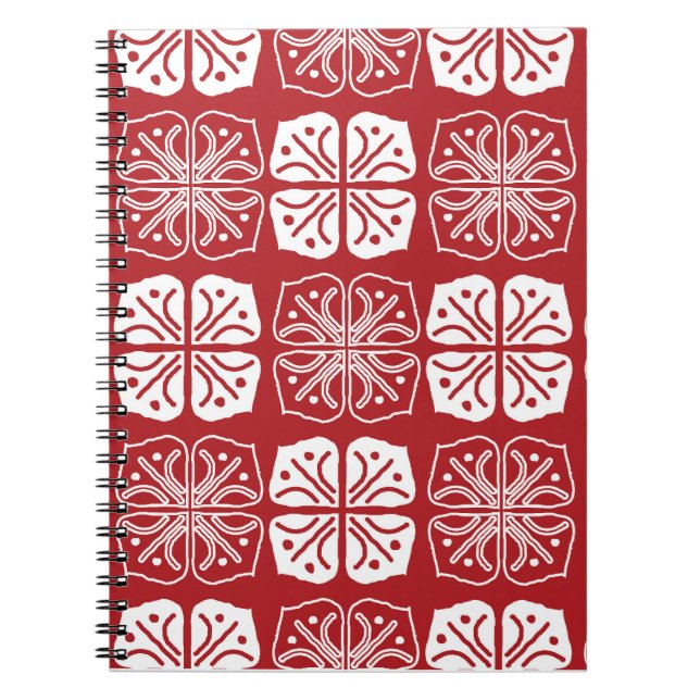 Indonesian Batik Kawung Gurda Design Notebook (Front)