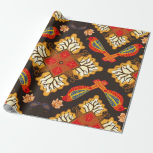 Indonesian batik motif with a very distinctive flo wrapping paper