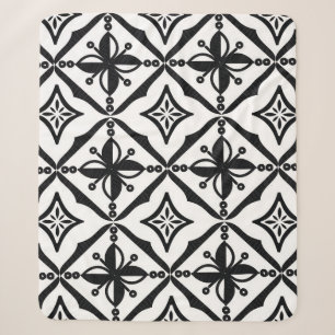 Indonesian batik motifs with very distinctive patt sherpa blanket