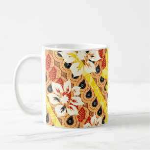 Indonesian batik motifs with very distinctive plan coffee mug
