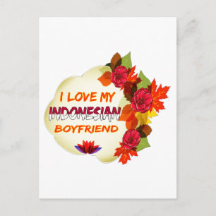 Indonesian Boyfriend Design Postcard