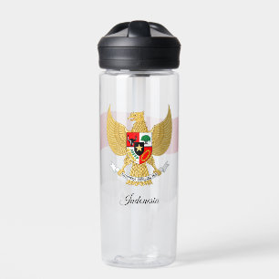 Indonesian Coat of Arms, Flag, Indonesia Water Bottle